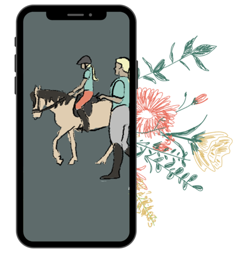 Illustration de portable pour les cours en ligne